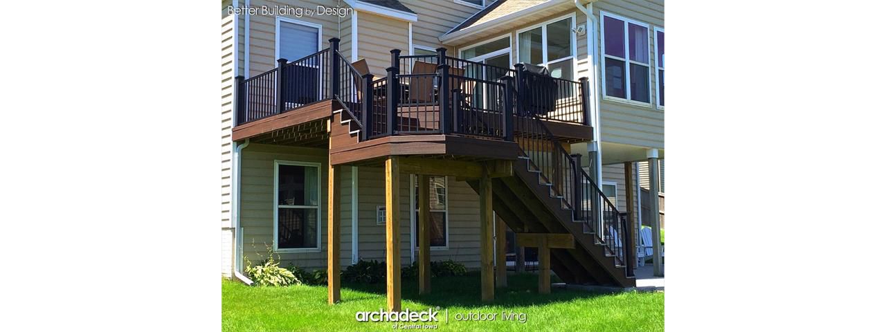 Trex Transcends Lava Rock with Black Reveal Rail - Waukee