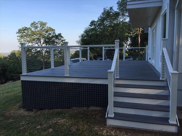 Trex Transcend Tropical Island Mist with Cable railing