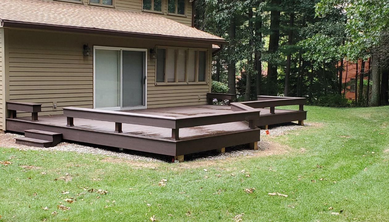 Vintage lantern deck and bench