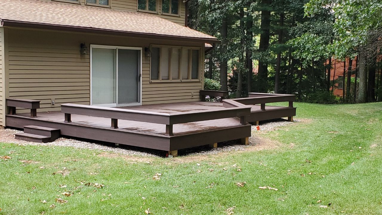 Vintage lantern deck and bench