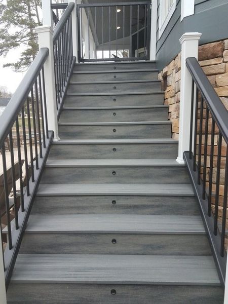 Black Trex Stair Riser Lights