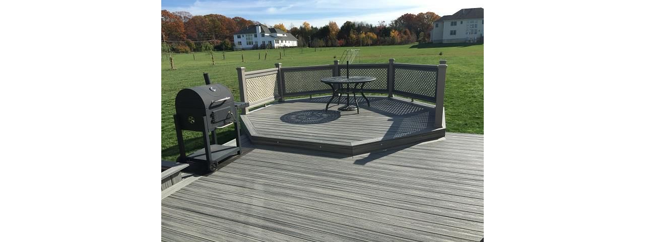 trex  transcends Island Mist custom railing