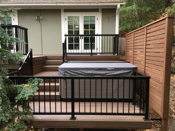 Spiced Rum hot tub deck