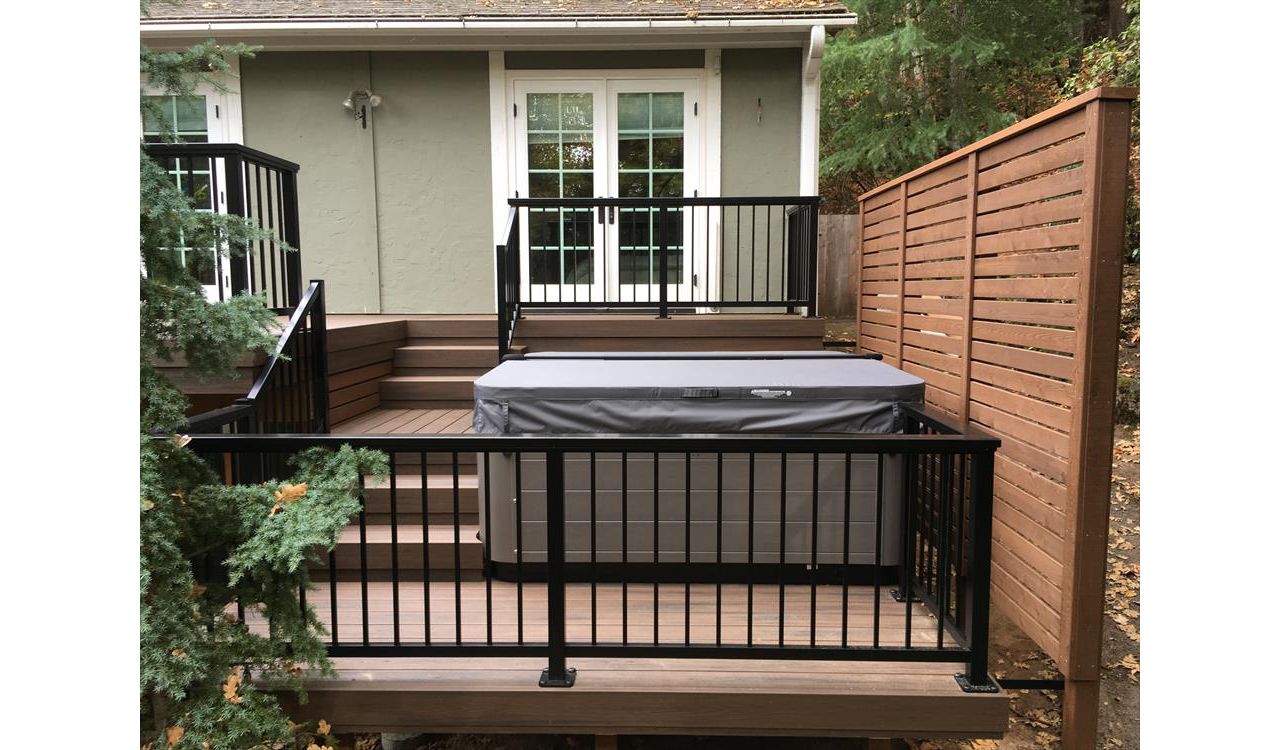 Spiced Rum hot tub deck