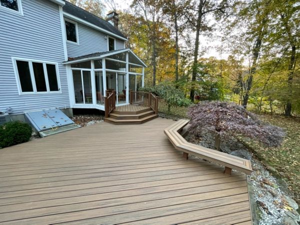 Trex transcend Havana Gold decking, Transcend Tree house rail