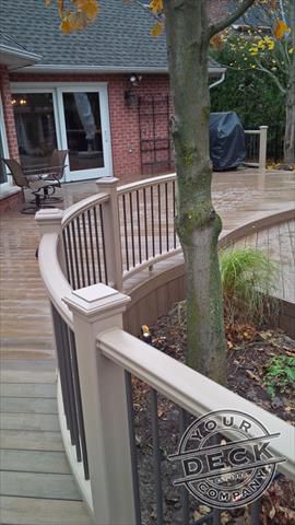 Curved Trex Railing by Your Deck Co. in Newmarket