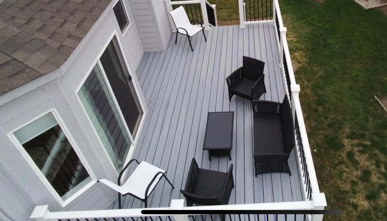 Installed both decks in picture-Trex Foggy Wharf