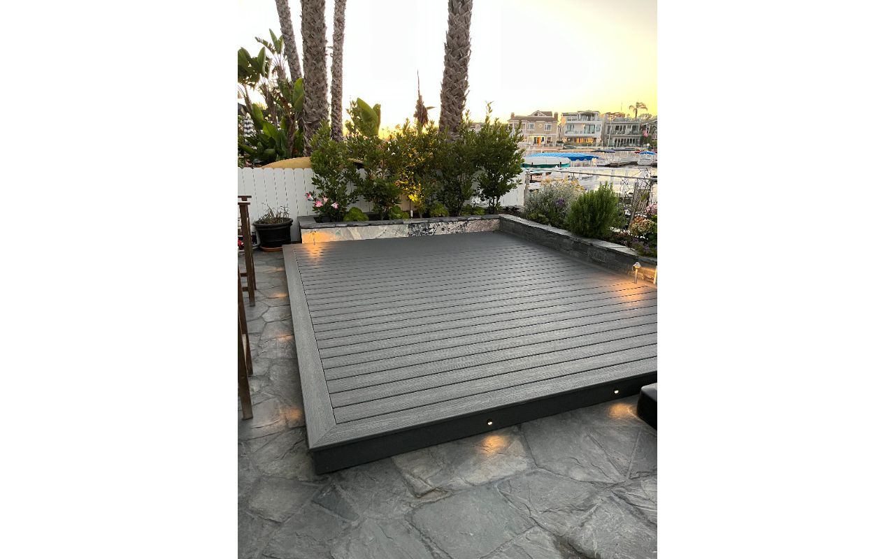Trex Deck with riser lights. Newport Beach