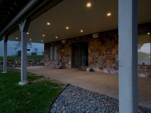 Light up your outdoor space with Trex LED soffit lighting and finish with a Trex white ceiling!