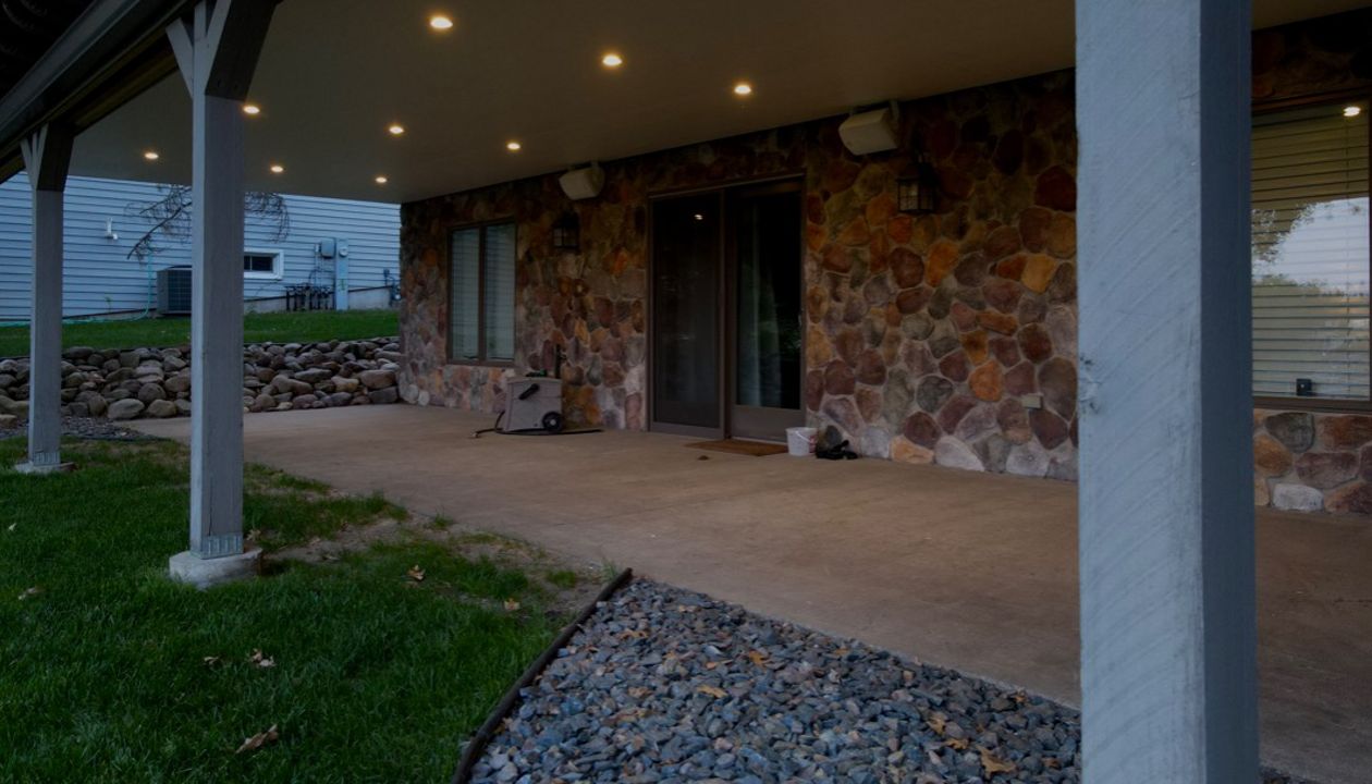 Light up your outdoor space with Trex LED soffit lighting and finish with a Trex white ceiling!