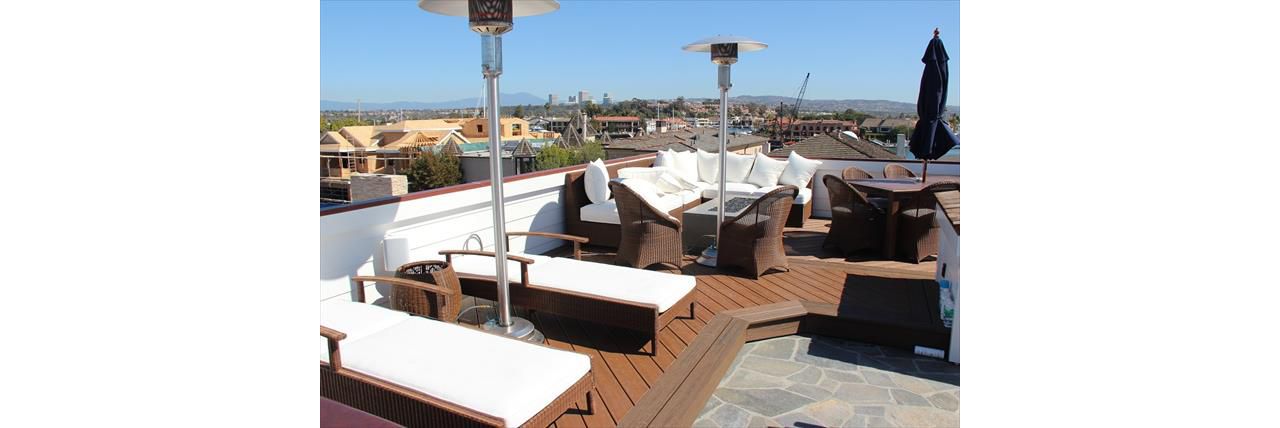 Newport Beach rooftop Trex deck
