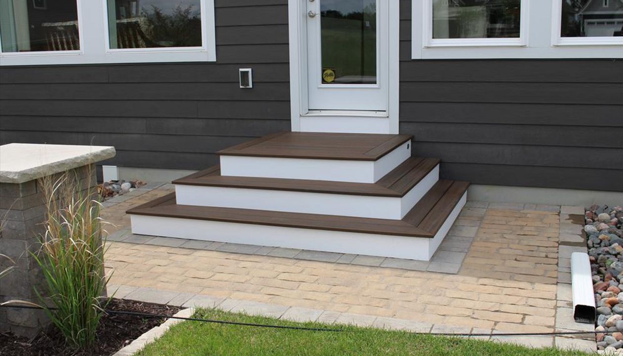 Trex decking in Spiced Rum - Maple Grove