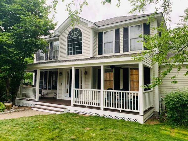 Vintage Lantern farmers porch with Transcend railings