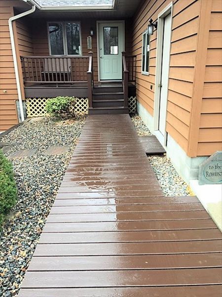 Trex Transcend Boardwalk and Porch Composite Decking and Trex Transcend Composite Railing in Northern MN Lake Country Park Rapids Area
