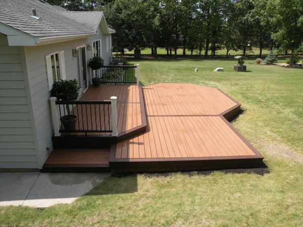 Tiki Torch with Vintage Lantern Border, Fascia and Risers