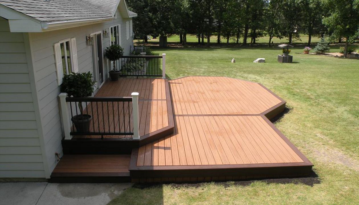 Tiki Torch with Vintage Lantern Border, Fascia and Risers