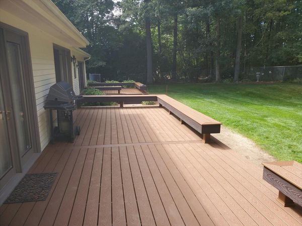 bench seats with Trex fascia