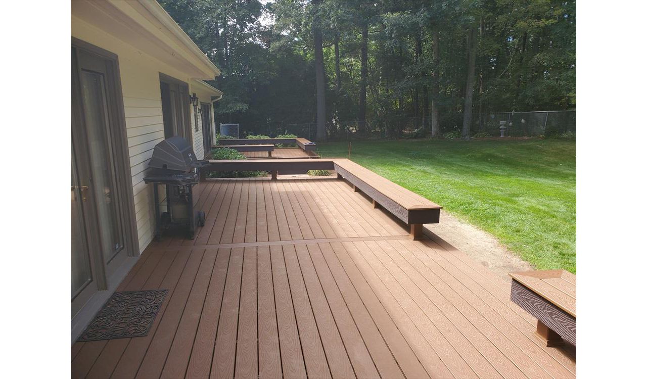 bench seats with Trex fascia