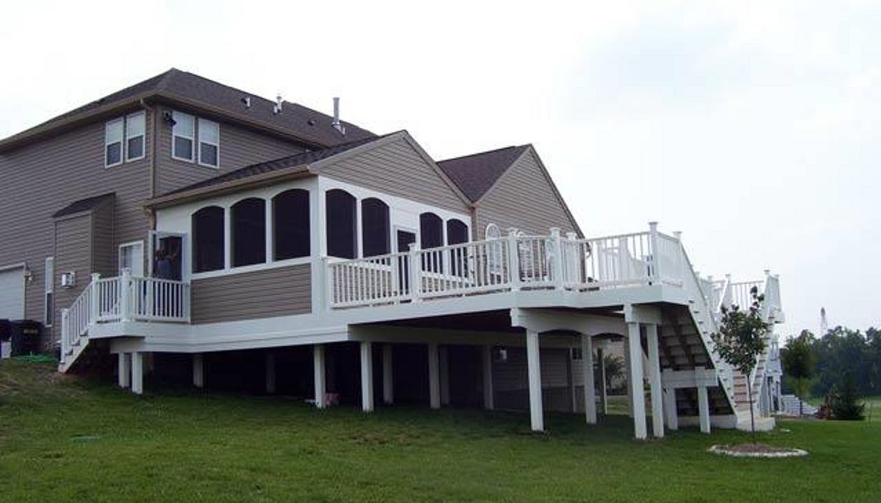 Trex decking with Screened in Porch in Winchester, VA