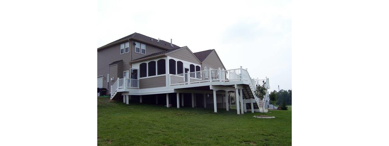Trex decking with Screened in Porch in Winchester, VA