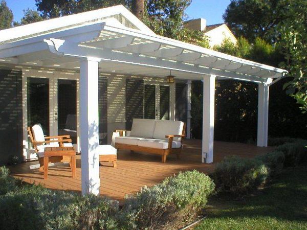 Trex composite deck and pergola, California