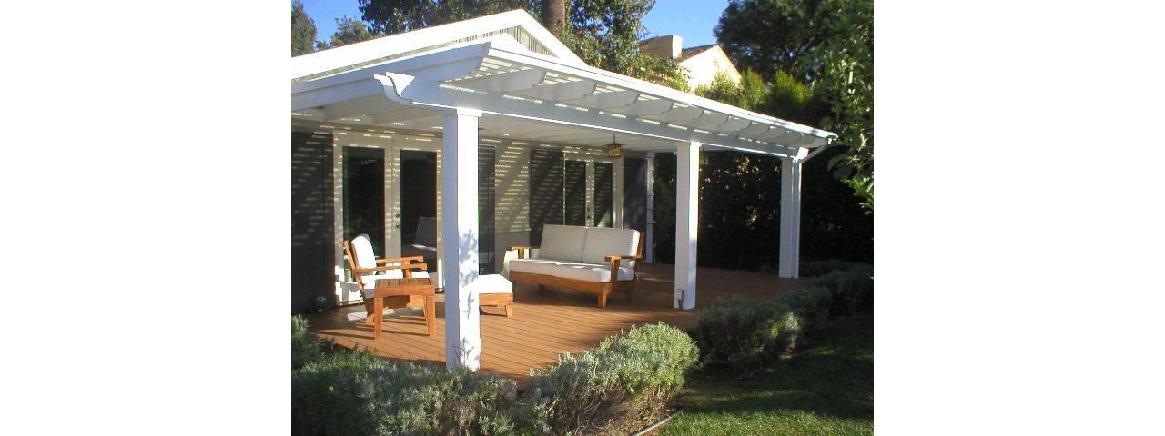 Trex composite deck and pergola, California