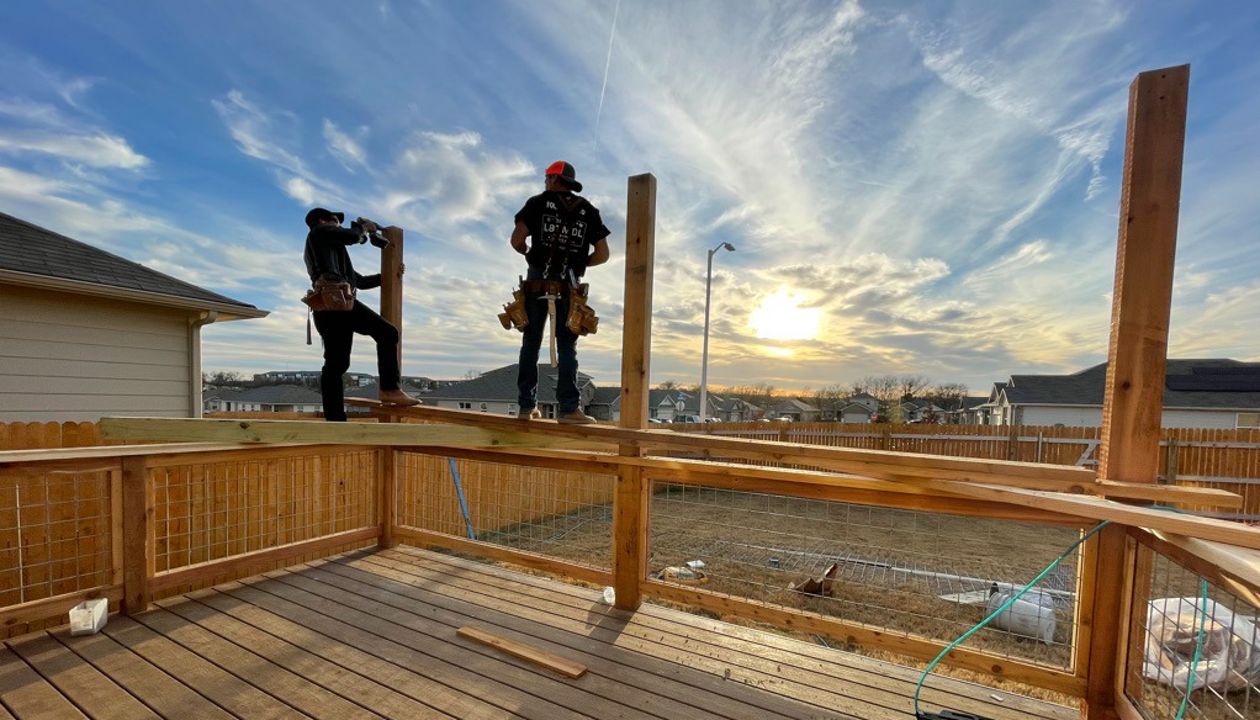 Trex Beach Dune with Custom railing and Screening in Progress