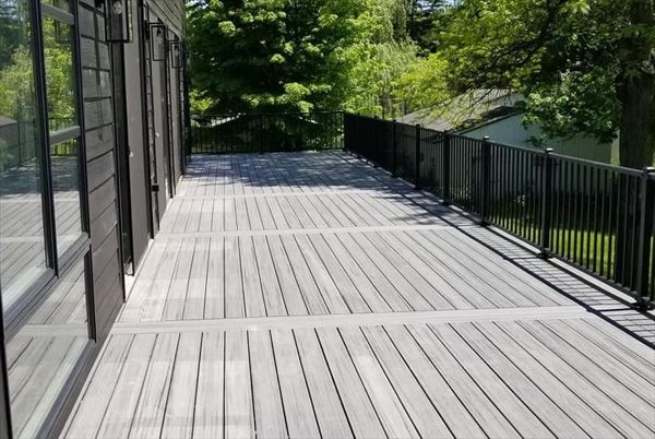 Trex custom composite deck.