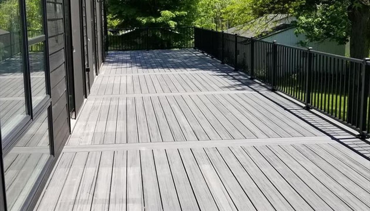 Trex custom composite deck.