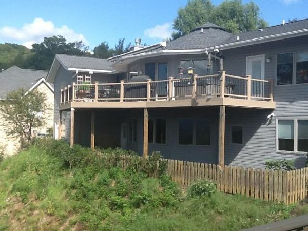 This Trex deck has a wonderful view of Asheville, NC