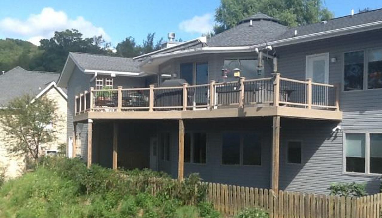 This Trex deck has a wonderful view of Asheville, NC