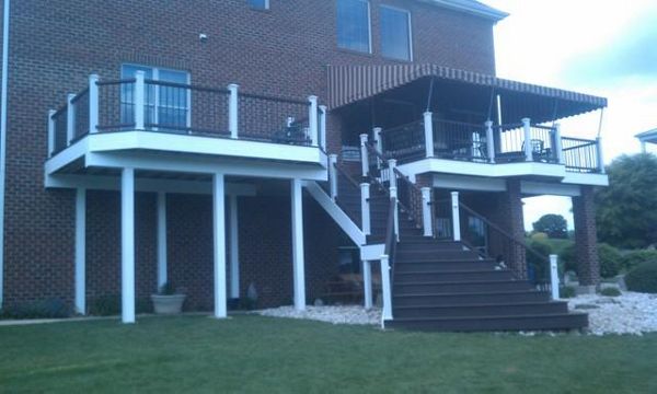 Transcend deck with White posts and fascia
