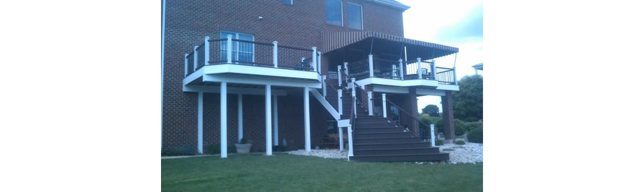 Transcend deck with White posts and fascia