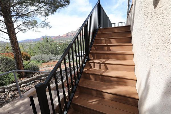 Trex Tiki Torch with Trex Signature Railing