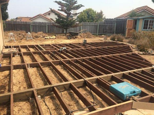 Deck construction underway