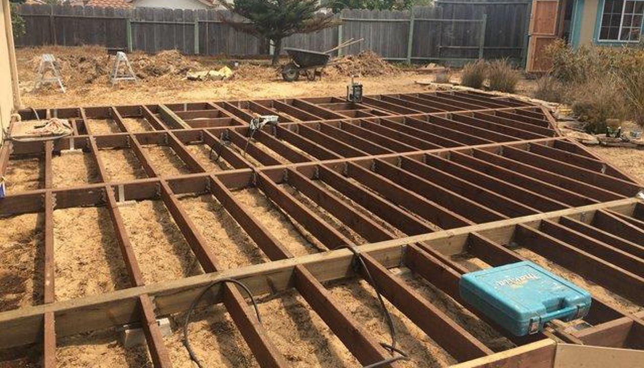 Deck construction underway