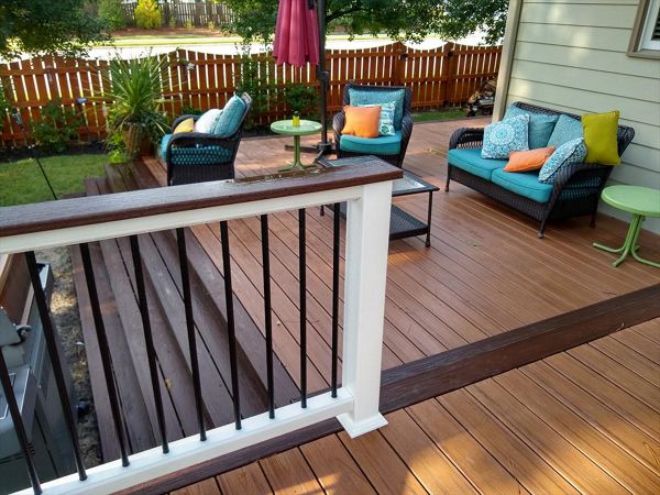 Tiki Torch with Lava Rock Border