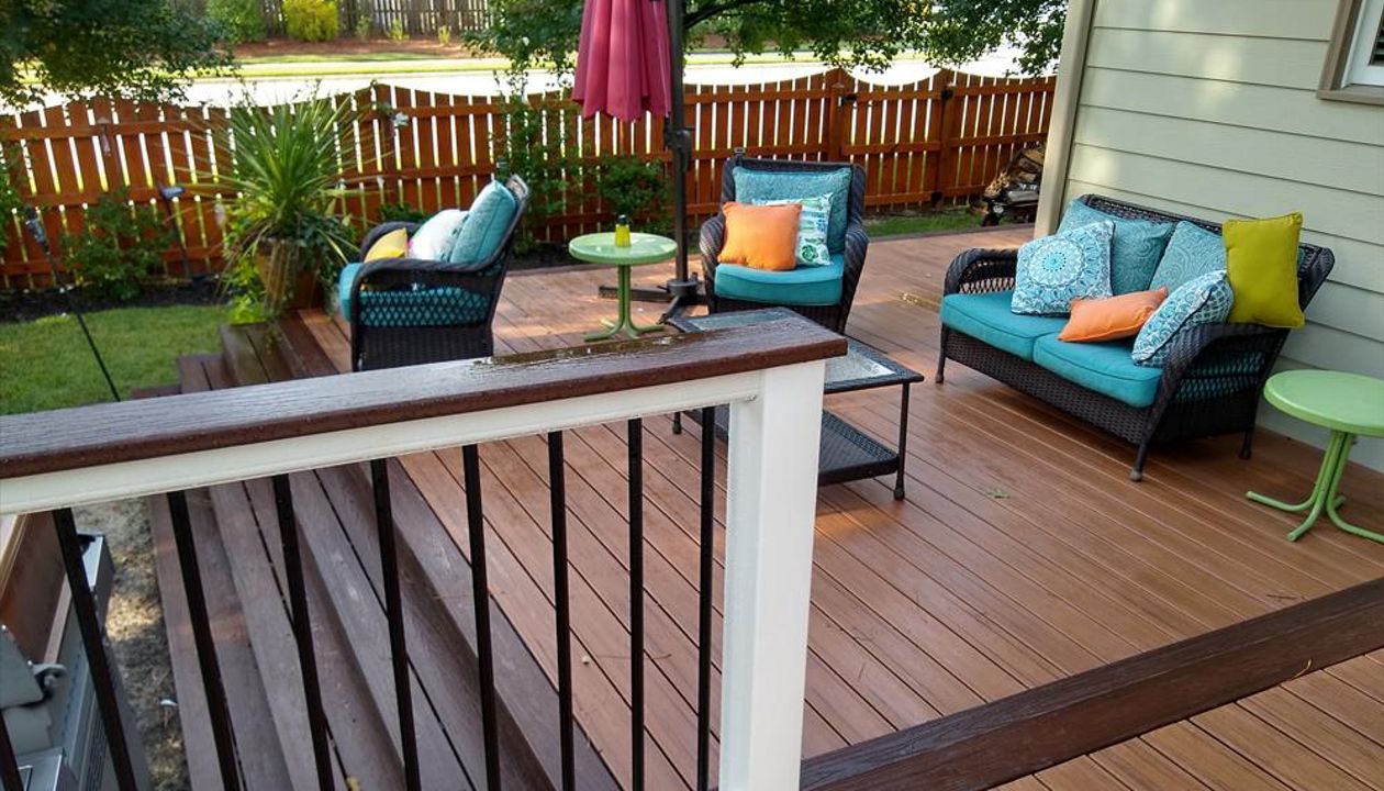 Tiki Torch with Lava Rock Border