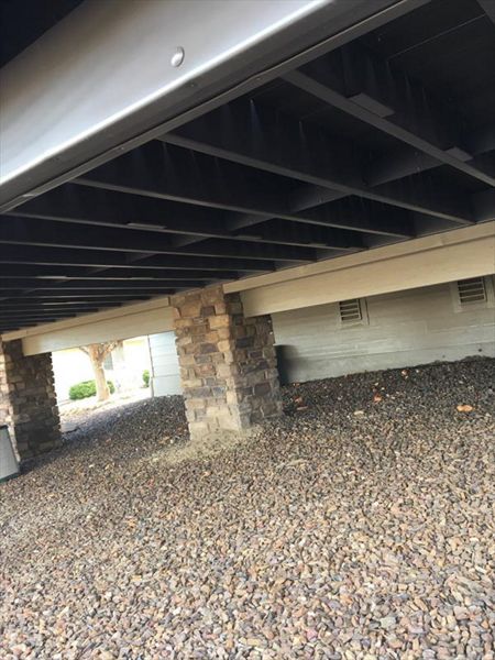 Trex metal deck framing uniform and straight