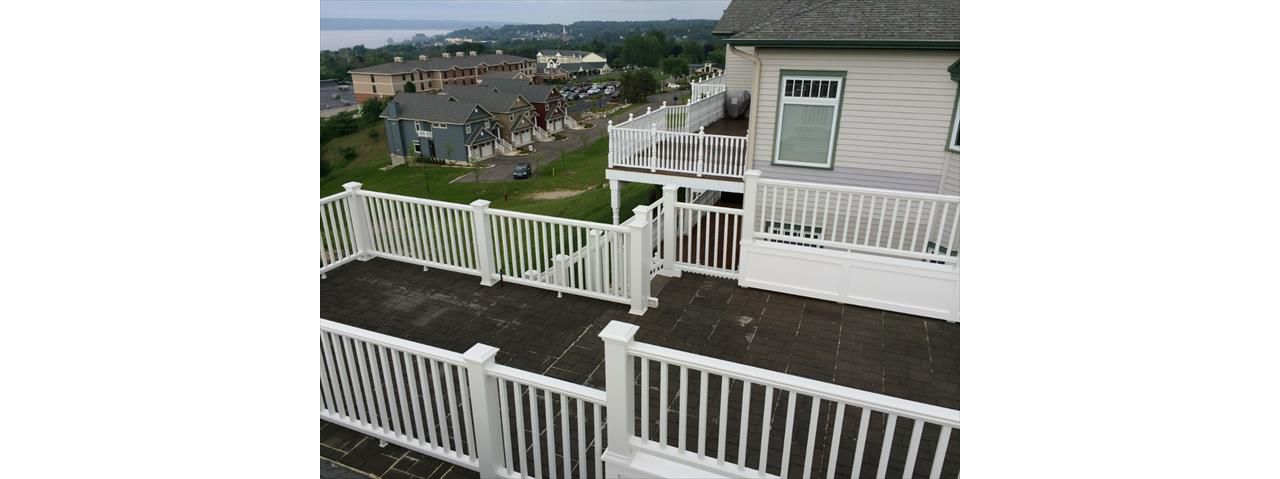 Transcend white composite railing