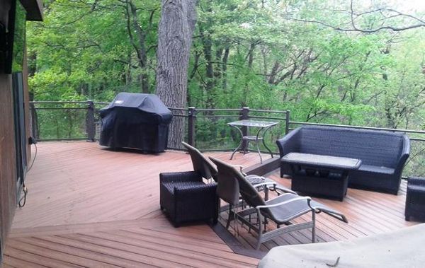 Trex Transcends Tiki Torch Decking &amp; Tree House Border Eagan