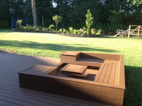 Trex custom seating area