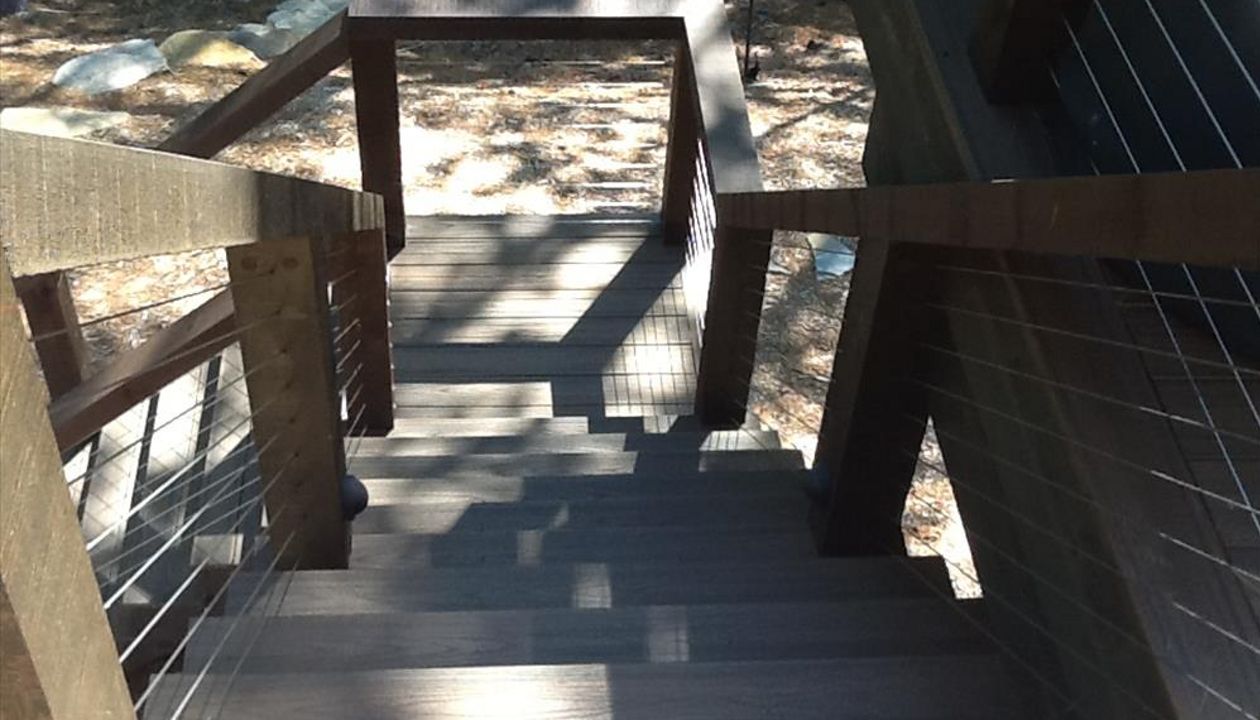 Trex Transcend stairs provide warp and splinter free surface