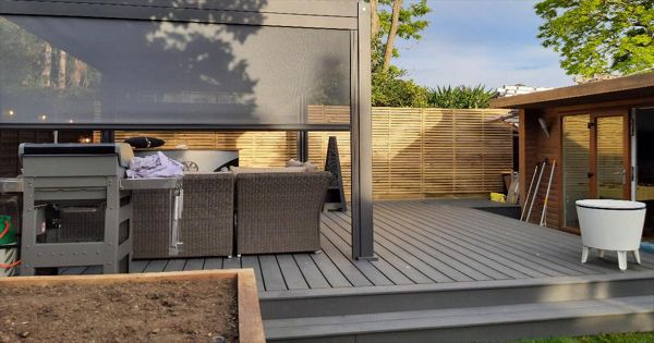 Esher, Surrey Trex Enhance Basics Clam Shell Oilcanfinish Outdoor Living