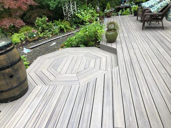 Trex Enhance Rocky Harbor deck In Gig Harbor, W A by Million‘ s Custom Landscaping
