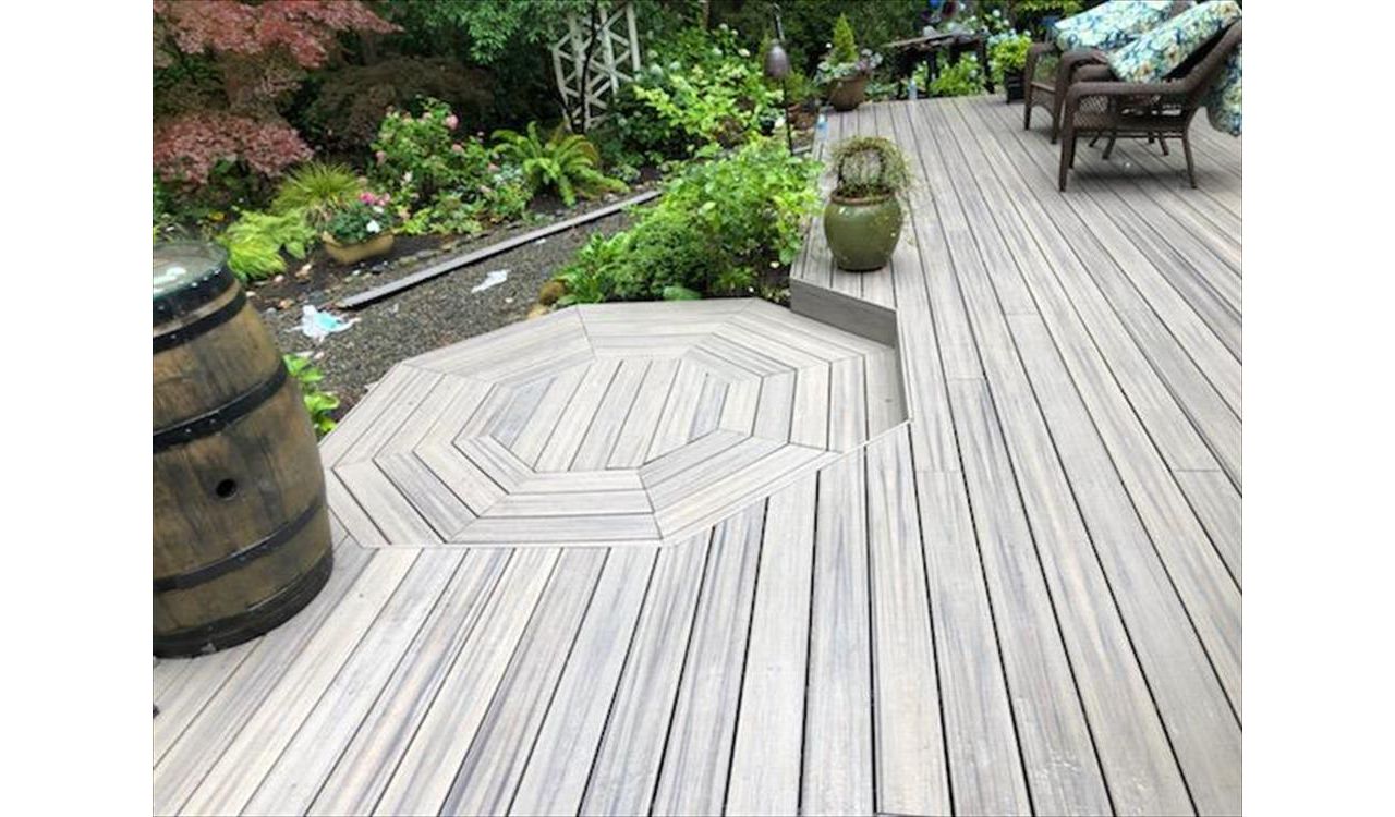 Trex Enhance Rocky Harbor deck In Gig Harbor, W A by Million‘ s Custom Landscaping