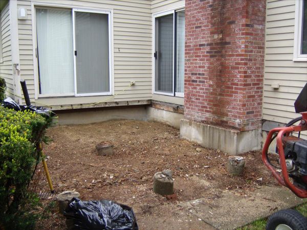 collapsed deck removed