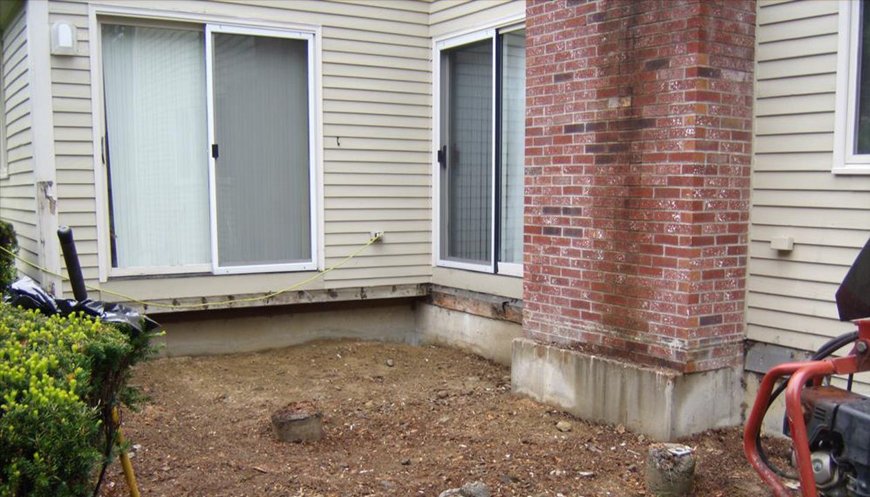 collapsed deck removed