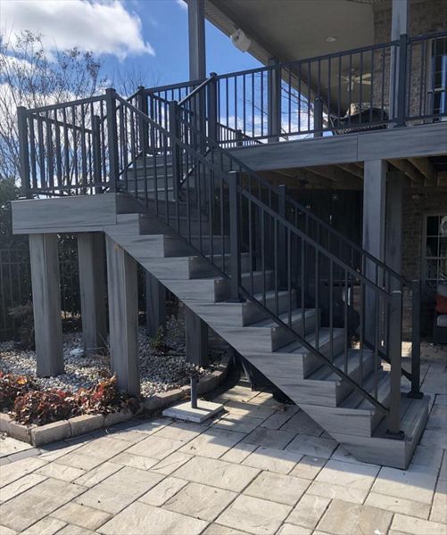 Transcend Island Mist Decking / Facia /Wrapped Posts with Signature Black Railing