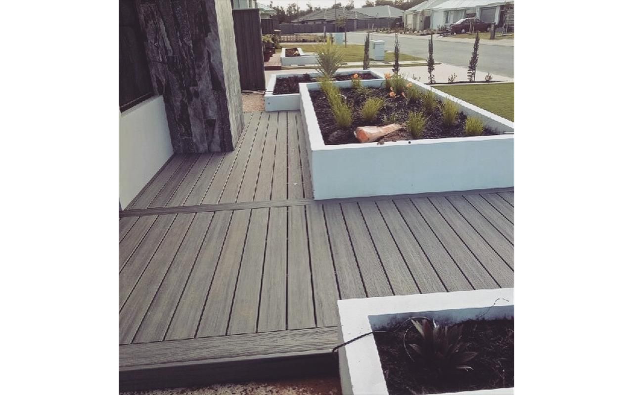Island Mist Decking out the front
